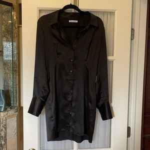 WORN ONCE. Reformation black silk dress